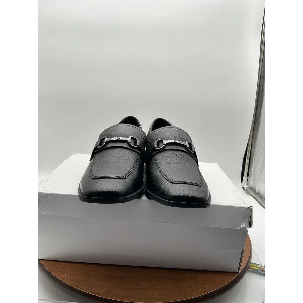 Calvin Klein Malcome2 Mens Black Bit Loafers Square Toe Dress Shoes Size 10M